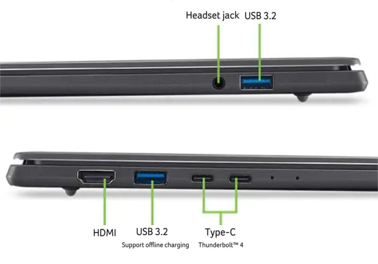 16-calowy laptop firmy Acer jest również wyposażony w baterię o pojemności 70 Wh, która obsługuje ładowanie o mocy 100 W.