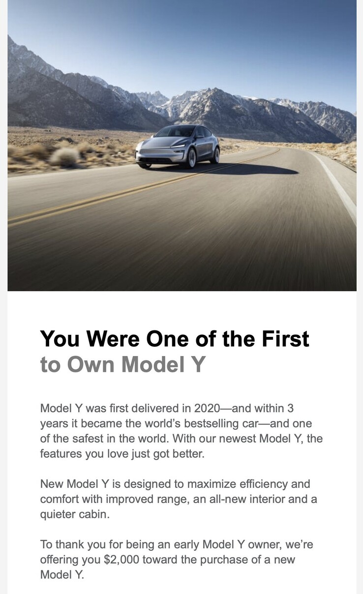 Nowa oferta rabatowa na Model Y dla starszych właścicieli.