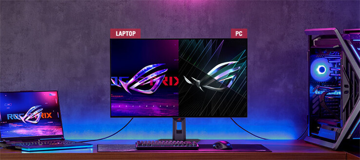 ROG Strix OLED XG32UCWG posiada przełącznik KVM. (Źródło obrazu: Asus)