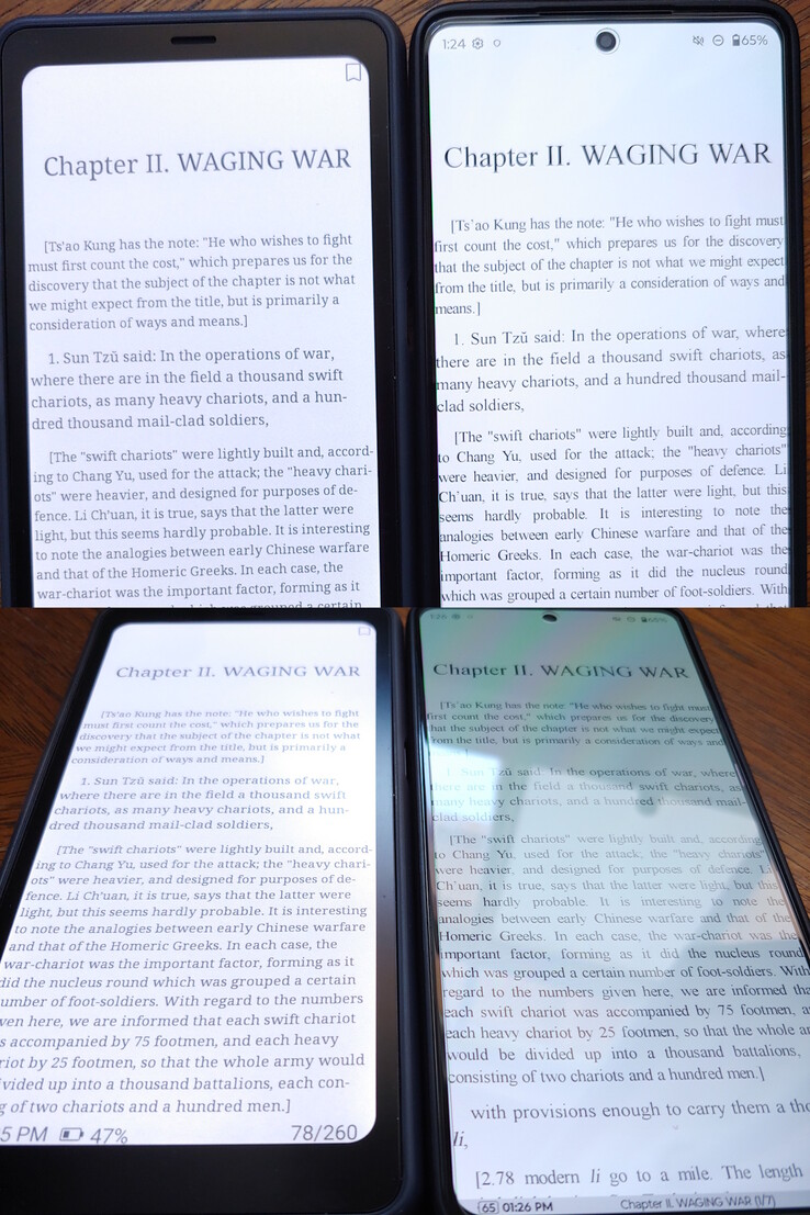 Kaleido 3 vs OLED. Zacienione okno.