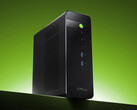 Evo-X5 Pro jest nieco tańszy niż Minisforum MS-S1 Max-P495. Na zdjęciu: grafika promocyjna przedstawiająca przód mini PC.