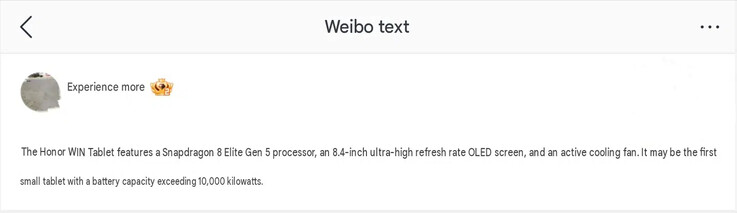 Osoba ujawniająca informacje na Weibo podaje, że urządzenie będzie wyposażone w 8,4-calowy wyświetlacz OLED oraz baterię o pojemności rzędu 10 000 mAh.