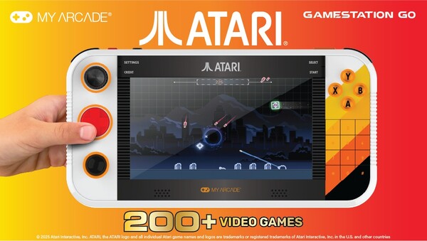 Atari Gamestation Go podświetli najlepsze elementy sterujące potrzebne do gry. (Źródło obrazu: My Arcade)