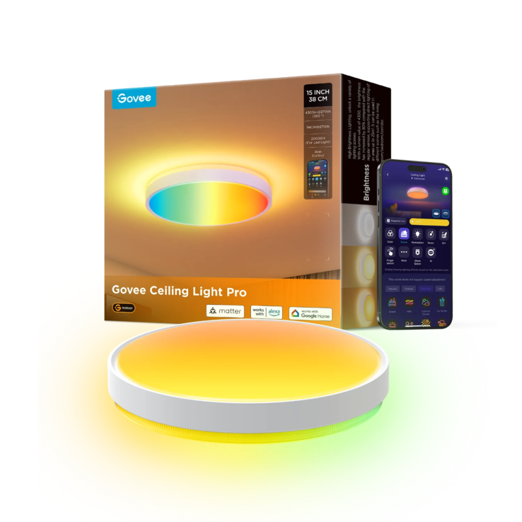 Inteligentna lampa sufitowa Govee Smart Ceiling Light Pro. (Źródło zdjęcia: Govee)