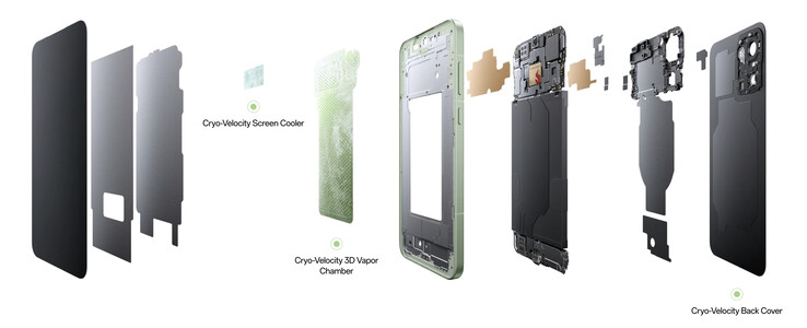 OnePlus 15R może pochwalić się również rozbudowanym systemem chłodzenia. (Źródło obrazu: OnePlus)