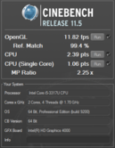 Cinebench R11.5, aplikacja 64-bitowa