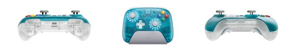 Bezprzewodowy kontroler N64 8bitDo Ultimate 2 w wersji N64 Edition charakteryzuje się dwukolorową stylistyką.