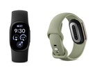 Fitbit Edge w kolorach obsydianowym i oliwkowym.
