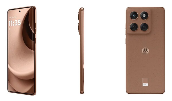 Edge 60 Fusion w kolorze Pantone Mocha Mousse jest dostępny w Europie. (Źródła zdjęć: Motorola)