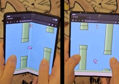 Foldy Bird, stworzony przez Rebane, to specjalna wersja Flappy Bird, która sprawia, że składani użytkownicy dosłownie machają ekranami. (Źródło zdjęcia: @Rebane2001 via X, edytowane)
