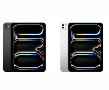 Widok z przodu iPada Pro w kolorze kosmicznej czerni i srebra, pokazujący symetryczne ramki i wyświetlacz Ultra Retina XDR (źródło obrazu: Apple)