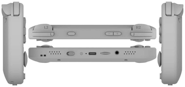 TrimUI Smart Pro S pod wieloma kątami. (Źródło obrazu: Baidu)