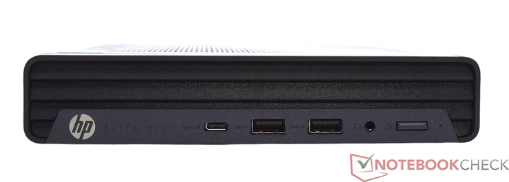Przód: USB Type-C 20 Gbit/s, 2x USB Type-A 10 Gbit/s, audio 3,5 mm