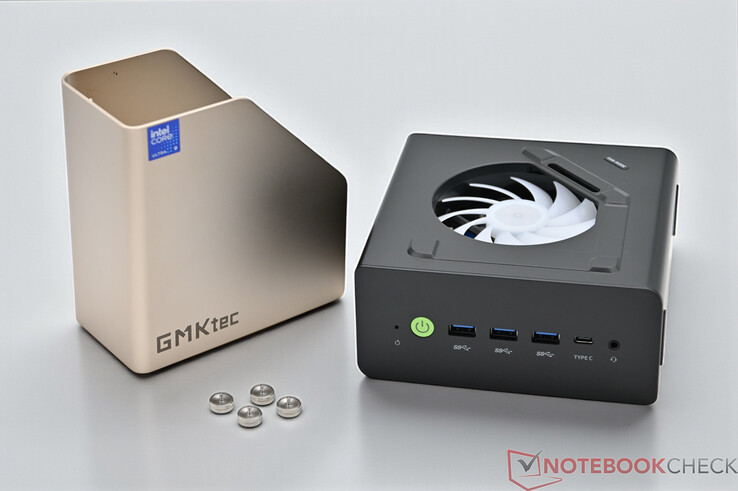 GMKtec EVO-T1 ze zdemontowaną metalową osłoną