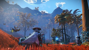 Obraz przedstawiający planetę w No Man's Sky.