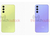 Kilka nowych renderów Galaxy A34. (Źródło: The Tech Outlook)