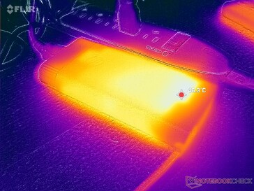 Zasilacz sieciowy osiąga temperaturę ponad 46 C przy dużym obciążeniu