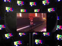 9 gier można nabyć za jedyne 10 dolarów. Na zdjęciu: Demon Turf uruchomiony na Steam Deck z wieloma handheldami w tle. (Źródło zdjęcia: Valve - edytowane)