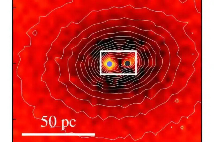 Zdjęcie przedstawiające podwójne jądro w NGC 4486B.