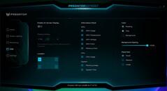 Predator Bifrost - ustawienia OSD