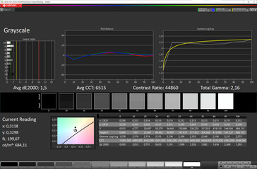 6.2-calowy ekran w skali szarości (docelowa przestrzeń barw: sRGB; profil: Natural)
