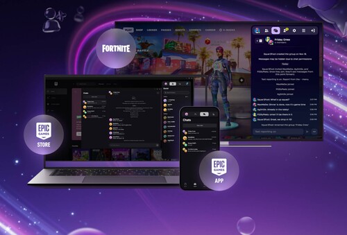 Wiadomości tekstowe Epic Games Store na wielu urządzeniach