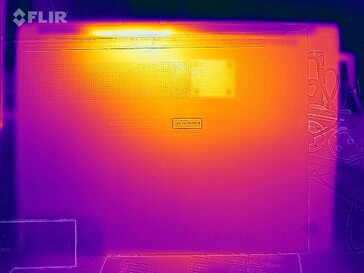 LG Ultra PC 16" z Ryzenem 3 5300U - rozkład ciepła podczas stress testu (na dole)