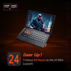 ONEXPLAYER X1 Mini może być używany jako duży handheld do gier lub mini laptop. (Źródło obrazu: One-Netbook)