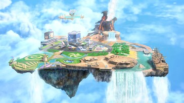 Obszar trybu City Trial pokazany w Kirby Air Riders (źródło obrazu: Nintendo)
