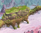 Obraz przedstawiający miasto w The Wandering Village, teraz o 50% taniej na Steam.