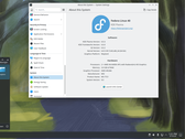 Środowisko graficzne działające pod kontrolą systemu Fedora Linux.