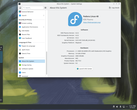 Środowisko graficzne działające pod kontrolą systemu Fedora Linux.