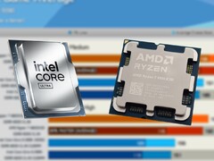 Intel Core Ultra 9 285K miał premierową sugerowaną cenę detaliczną 589 USD, podczas gdy Ryzen 7 9800X3D został wprowadzony na rynek w cenie 479 USD. (Źródło obrazu: Intel, Notebookcheck, Hardware Unboxed na YouTube, edytowane)
