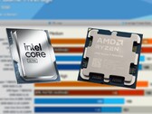 Intel Core Ultra 9 285K miał premierową sugerowaną cenę detaliczną 589 USD, podczas gdy Ryzen 7 9800X3D został wprowadzony na rynek w cenie 479 USD. (Źródło obrazu: Intel, Notebookcheck, Hardware Unboxed na YouTube, edytowane)