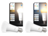 Inteligentne żarówki Philips Hue A67 E27 White (po lewej) i White ambiance (po prawej) 1600. (Źródło zdjęcia: Philips Hue)