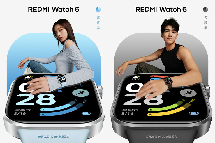 Elegancka czarno-niebieska kolorystyka Redmi Watch 6 (źródło zdjęcia: Xiaomi)