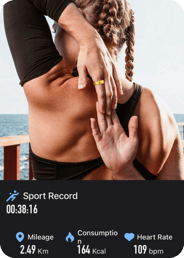 Inteligentny pierścień Qring Titan Pro rejestruje wykonane kroki, spalone kalorie, a także aktywnie spędzony czas (źródło zdjęcia: Qring)