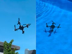 Dron latający w powietrzu i pływający pod wodą (źródło obrazu: Andrei Copaci; edytowany zrzut ekranu)