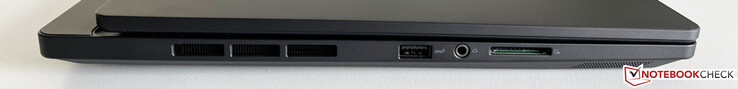 Po lewej: USB-A 3.2 Gen.2 (10 GBit/s), audio 3,5 mm, czytnik kart SD