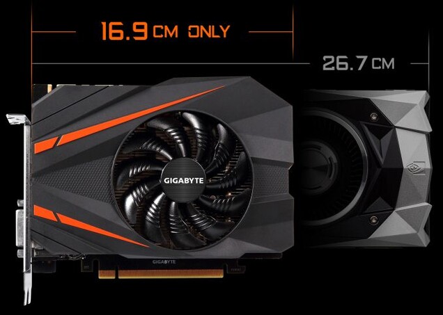 A co z GTX-ami 1080 w rozmiarze ITX, które pasowały do konstrukcji, o których Vega 64 nie mogła nawet marzyć? Pamiętamy je jeszcze? (Zdjęcie: Gigabyte)