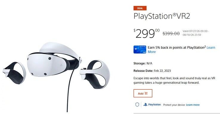 PSVR 2 w ofercie z rabatem w wysokości 100 dolarów. 