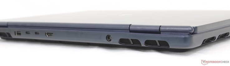 Tył: USB-A 3.2 Gen. 1 (5 Gb/s), 1x USB-C Thunderbolt 4 z DisplayPort 2.1 (40 Gb/s), 1x USB-C 3.2 Gen. 2 z DisplayPort + Power Delivery (10 Gb/s), HDMI 2.1, zasilacz sieciowy
