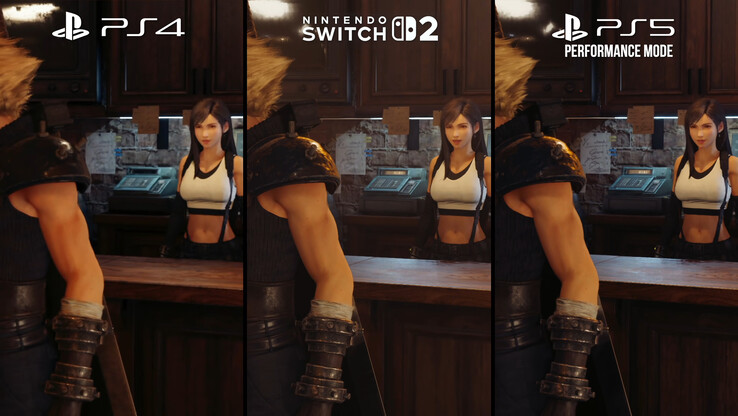 Większość efektów wypada korzystnie na Nintendo Switch 2 w porównaniu do PlayStation 4, ale cienie o niższej rozdzielczości i odległość rysowania w porównaniu do PlayStation 5 są czynnikiem. [Źródło zdjęcia: Digital Foundry]