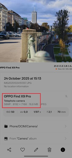 Nie trzeba dodawać, że rozmiar obrazu wzrasta. Tutaj jest to 20 MB w porównaniu do około 6 MB przy 12 MP.