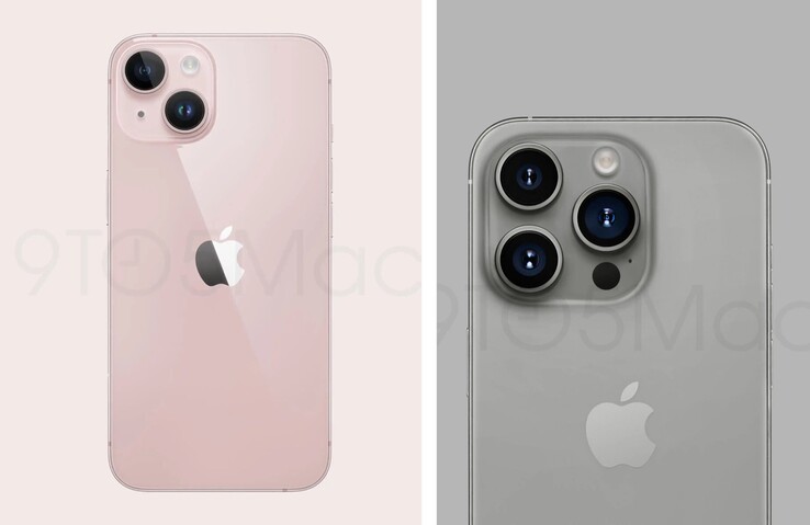 Rendery iPhone'a 15 i iPhone'a 15 Pro. (Źródło obrazu: 9to5Mac)