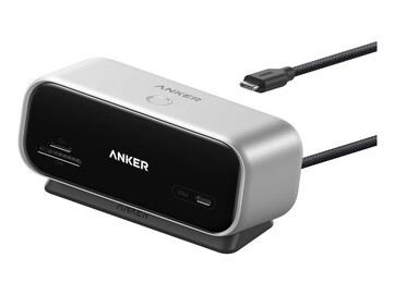 Hub USB-C Anker Desktop w kolorze srebrnym „starlight”