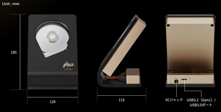 Jubileuszowy 50. dysk twardy "Skeleton Hard Disk" to model zewnętrzny o pojemności 4 TB. (Źródło zdjęcia: Buffalo)