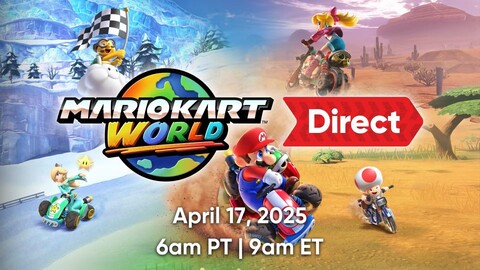 Na zdjęciu: Zapowiedź Mario Kart World Direct, która odbędzie się 17 kwietnia (Źródło zdjęcia: dzięki uprzejmości Nintendo via Nintendo 2 Direct)