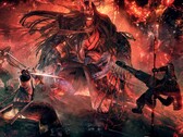 Obraz przedstawiający dwie postacie i potwora w Nioh: Complete Edition.