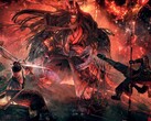 Obraz przedstawiający dwie postacie i potwora w Nioh: Complete Edition.